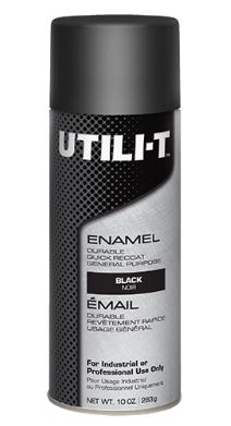 PAINT AEROSOL ENAMEL BLACK GLOSS 10OZ 6/CS - Glossy